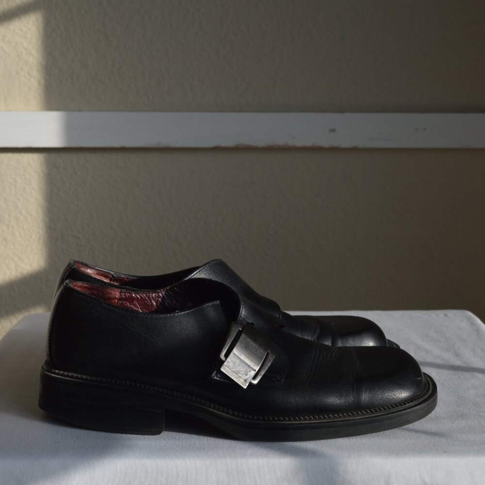 Gillio Italia Brantano Men's Black Leather Dress Shoes
